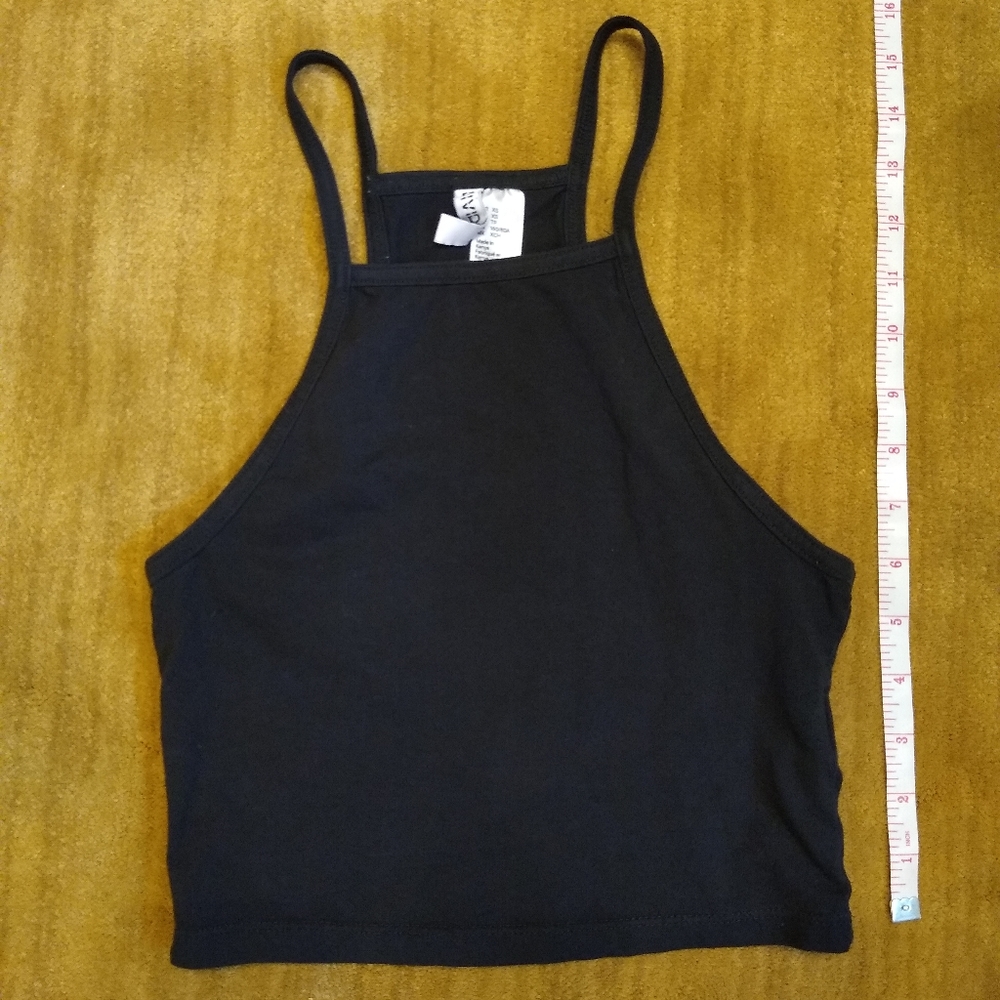 H&M classic black halter tank top